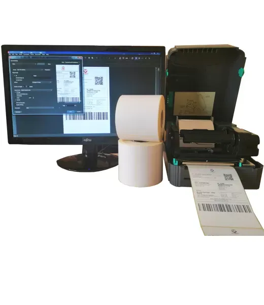 Sistem complet de etichetare AWB Start - role de etichete termice 100x150 imprimanta TSC TTP-244 PRO si BarTender - deschis