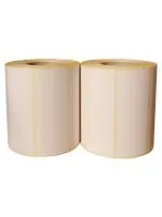 O poza cu doua role de etichete termice autoadezive de dimensiuni 100x40 mm, cu 1000 etichete. Etichetele sunt albe, cu un adeziv permanent.