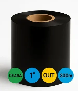Ribon ceara premium negru CRTT136 110mm x 300m OUT compatibil Zebra, GoDEX, TSC