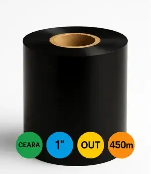 Ribon ceara premium negru CRTT136 110mm x 450m OUT compatibil Zebra, GoDEX, TSC